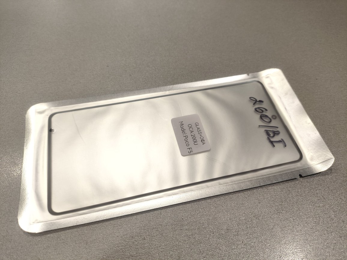 Стекло + OCA плёнка для переклейки Xiaomi Poco F5 5G (MZB0EPMIN)