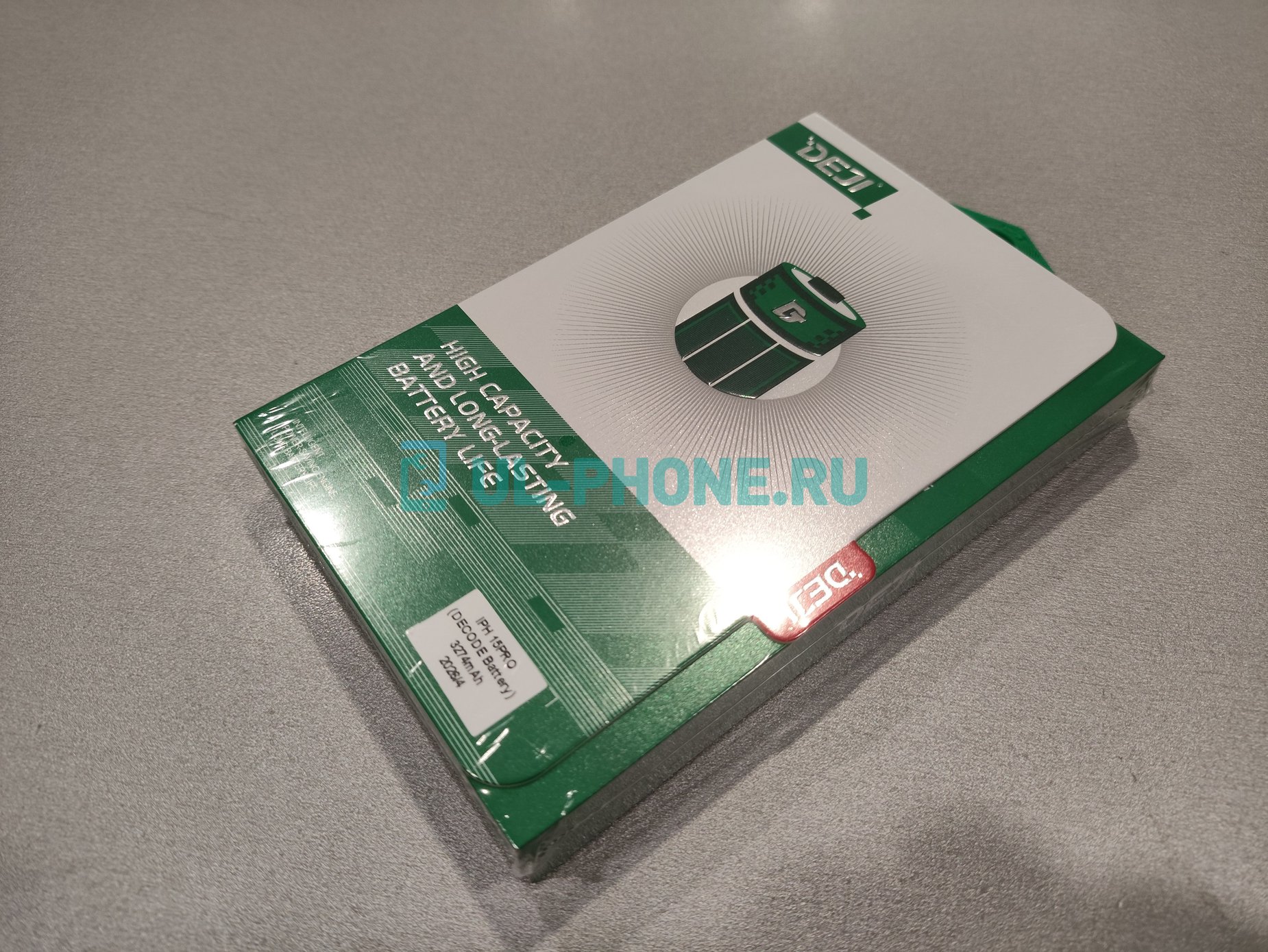 Аккумулятор (батарея) DEJI оригинальной ёмкости iPhone 15 Pro (3274mAh) (Decode, без ошибки) гарантия 6 мес, в коробке