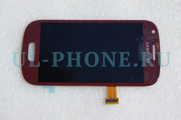 Дисплей + тачскрин для Samsung I8190 GALAXY S3 MINI  (оригинал) красный