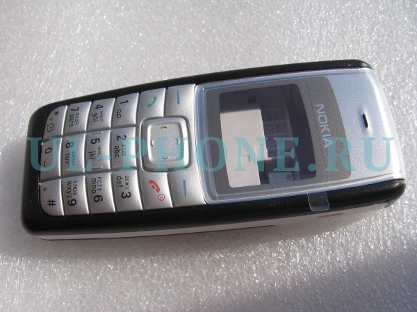 Корпус для Nokia 1110 со средней частью + клавиатура (класс ААА) (черный)