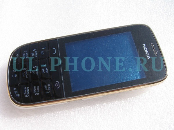 Корпус для Nokia 202 со средней частью + клавиатура (класс ААА) белый