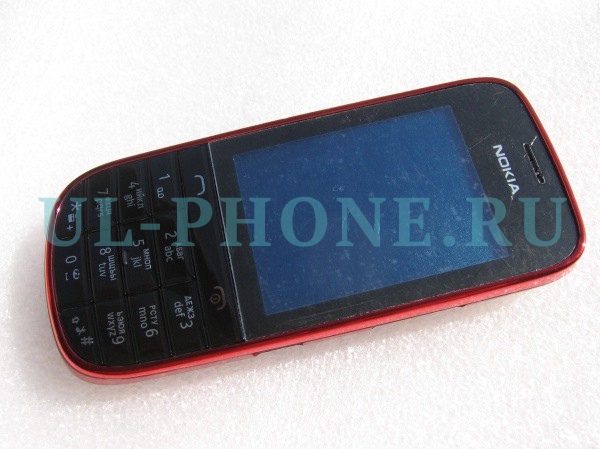 Корпус для Nokia 202 со средней частью + клавиатура (класс ААА) красный