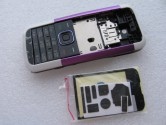 Корпус для Nokia 5000 + клавиатура (класс ААА) бело-фиолетовый