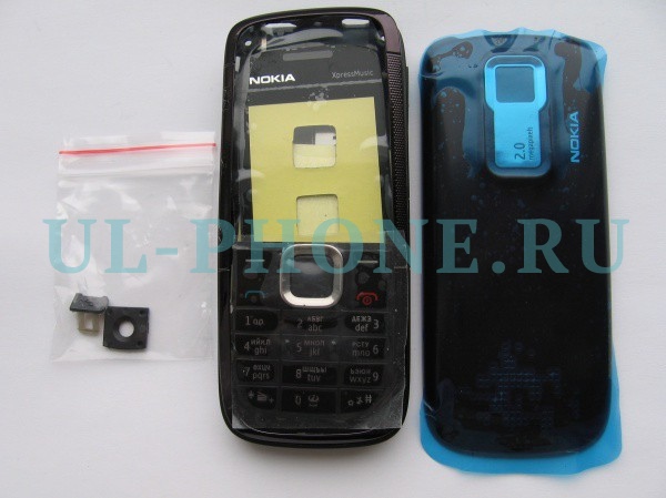 Корпус для Nokia 5130 + клавиатура (класс ААА) черный