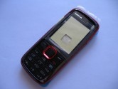 Корпус для Nokia 5130 + клавиатура (класс ААА) черный с красным