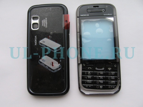Корпус для Nokia 5730 + клавиатура (класс ААА) черный