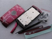 Корпус для Sony Ericsson U5 со средней частью + клавиатура (класс ААА) красный