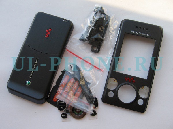 Корпус для Sony Ericsson W580 + клавиатура (класс ААА) черный