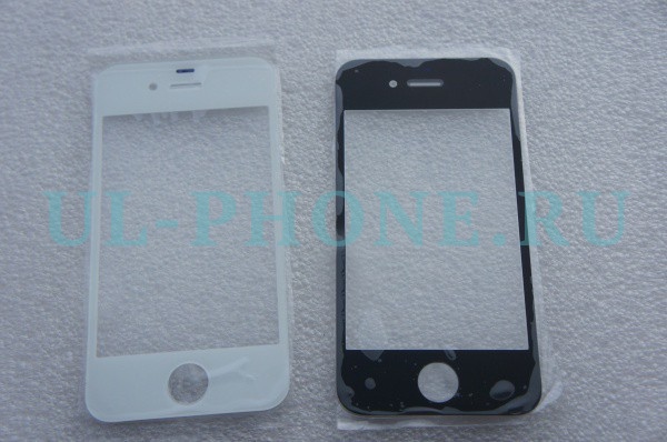 Стекло для iPhone 4 белый