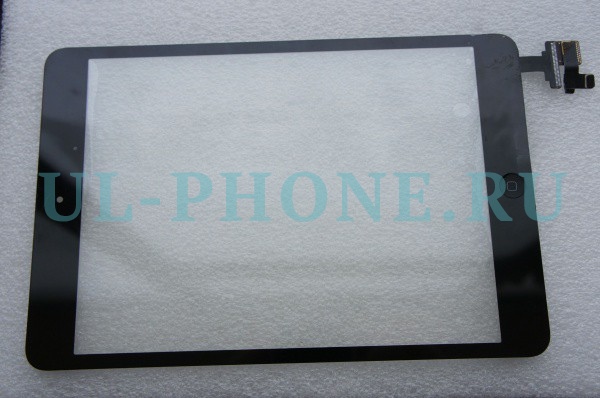 Тачскрин для iPad Mini (c разъемом) + кнопка HOME черный