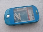 Корпус для Samsung C3510 + клавиатура (класс ААА) голубой