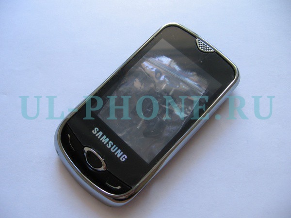Корпус для Samsung S3370 со средней частью + клавиатура (класс ААА) (черный)
