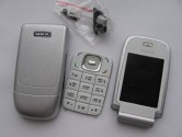 Корпус для Nokia 6131 + клавиатура (класс ААА) серебро