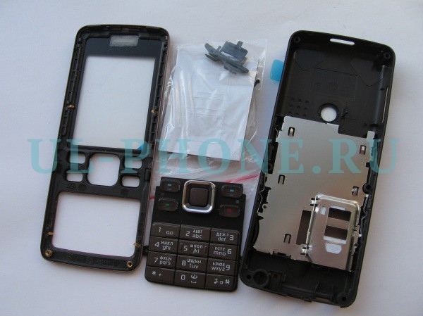 Корпус Nokia 6300 + клавиатура (класс ААА) без рус букв, черный