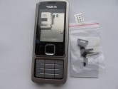 Корпус Nokia 6300 + клавиатура (класс ААА) без рус букв, серебро