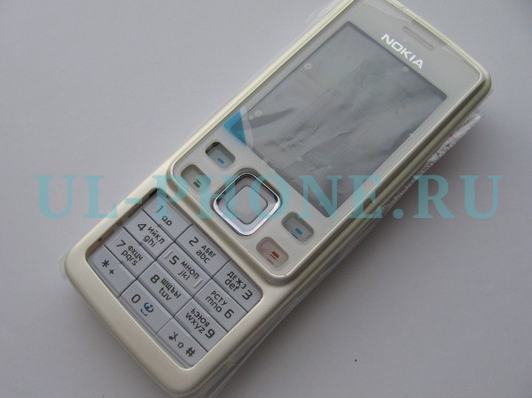 Корпус Nokia 6300 + клавиатура (класс ААА) без рус букв, белый