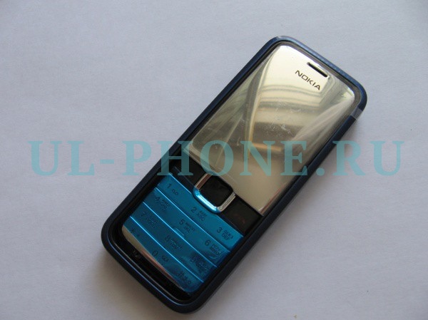 Корпус для Nokia 7310S без средней части + клавиатура (класс ААА) (синий)