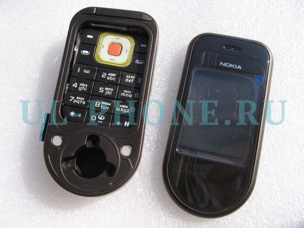 Корпус для Nokia 7370 со средней частью + клавиатура (класс ААА) кофейный