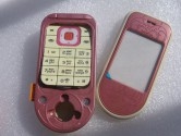 Корпус для Nokia 7373 со средней частью + клавиатура (класс ААА) розовый