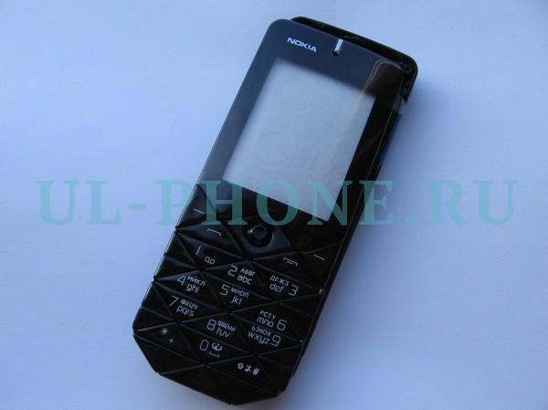 Корпус для Nokia 7500 со средней частью + клавиатура (класс ААА) (черный)