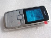 Корпус для Nokia C1-01 со средней частью + клавиатура (класс ААА) серебро