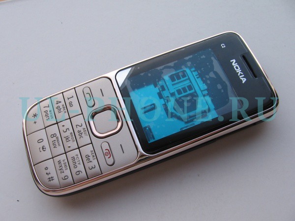 Корпус для Nokia C2-01 + клавиатура (класс ААА) серебро