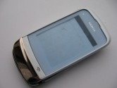 Корпус для Nokia C2-02 со средней частью + клавиатура (класс ААА) серебро