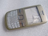 Корпус для Nokia C3-00 + клавиатура (класс ААА) бело-золотой
