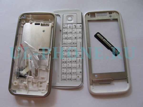 Корпус для Nokia C6-00 со средней частью + qwerty клавиатура оригинал белый