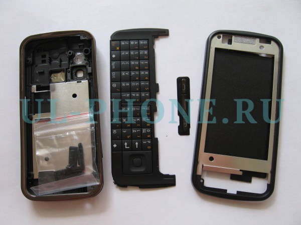 Корпус для Nokia C6-00 со средней частью + qwerty клавиатура оригинал черный