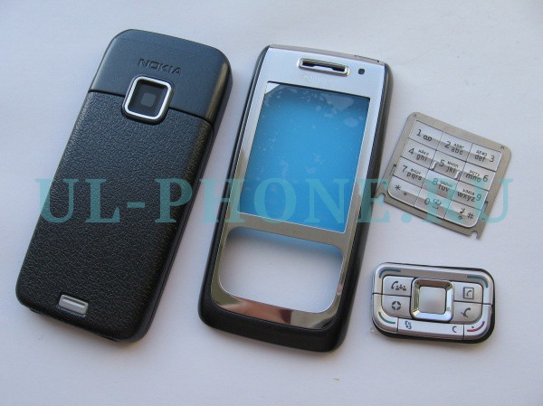 Корпус для Nokia E65 + клавиатура (класс ААА) черный