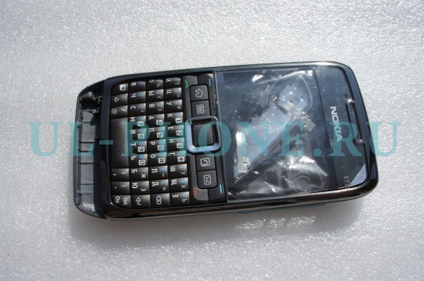 Корпус для Nokia E71 со средней частью + клавиатура (класс ААА) серый