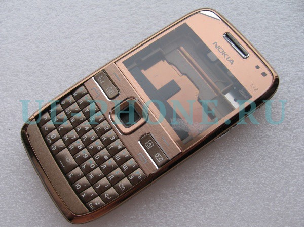 Корпус Nokia E72 + клавиатура (класс ААА) золото