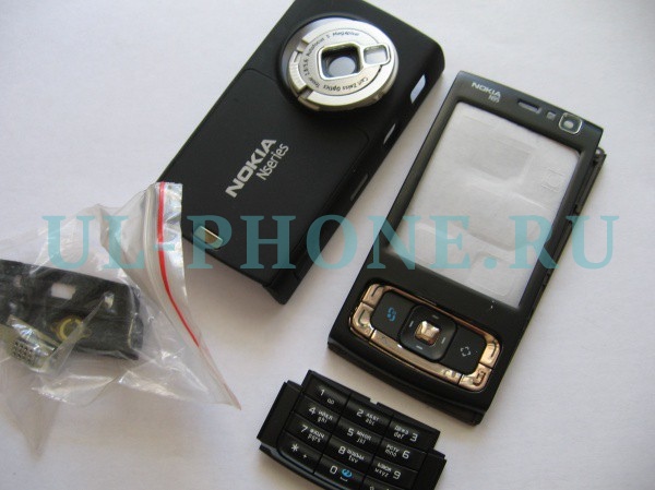 Корпус для Nokia N95 без средней части + клавиатура (класс ААА) черный