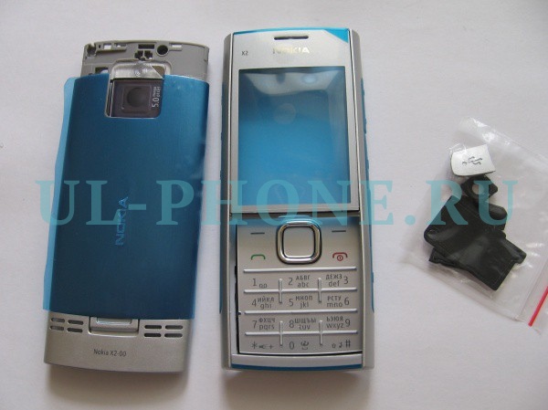 Корпус Nokia X2-00  серебро