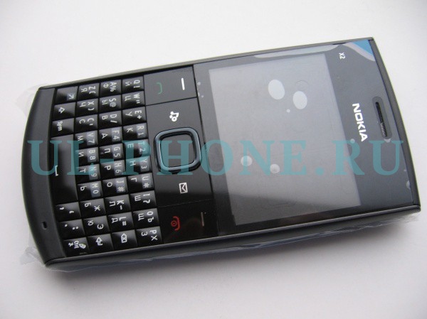 Корпус для Nokia X2-01 со средней частью + клавиатура (класс ААА) черный