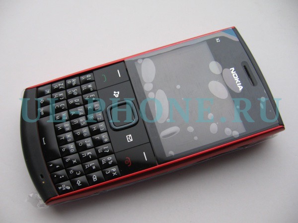 Корпус для Nokia X2-01 со средней частью + клавиатура (класс ААА) красный
