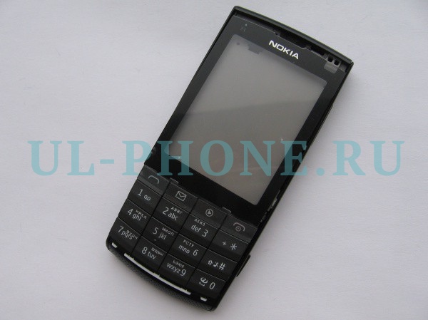 Корпус для Nokia X3-02 + клавиатура (класс ААА) черный