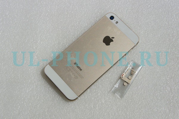 Корпус для iPhone 5 + держатель сим + кнопки (золотой)