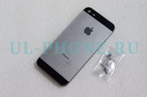 Корпус для iPhone 5 + держатель сим + кнопки (серый)