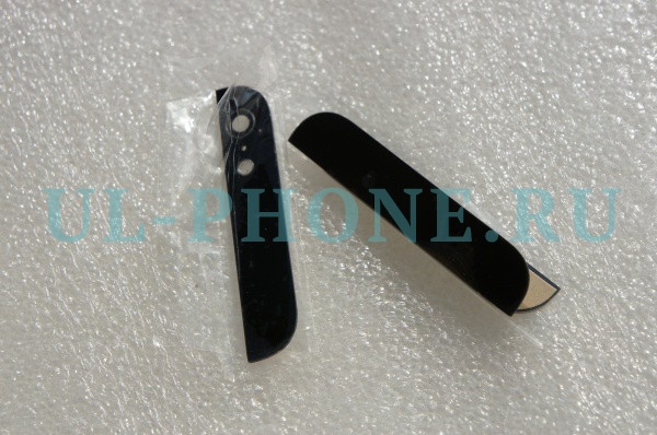 Стекло задней крышки для iPhone 5 (2шт - верх/низ) черный