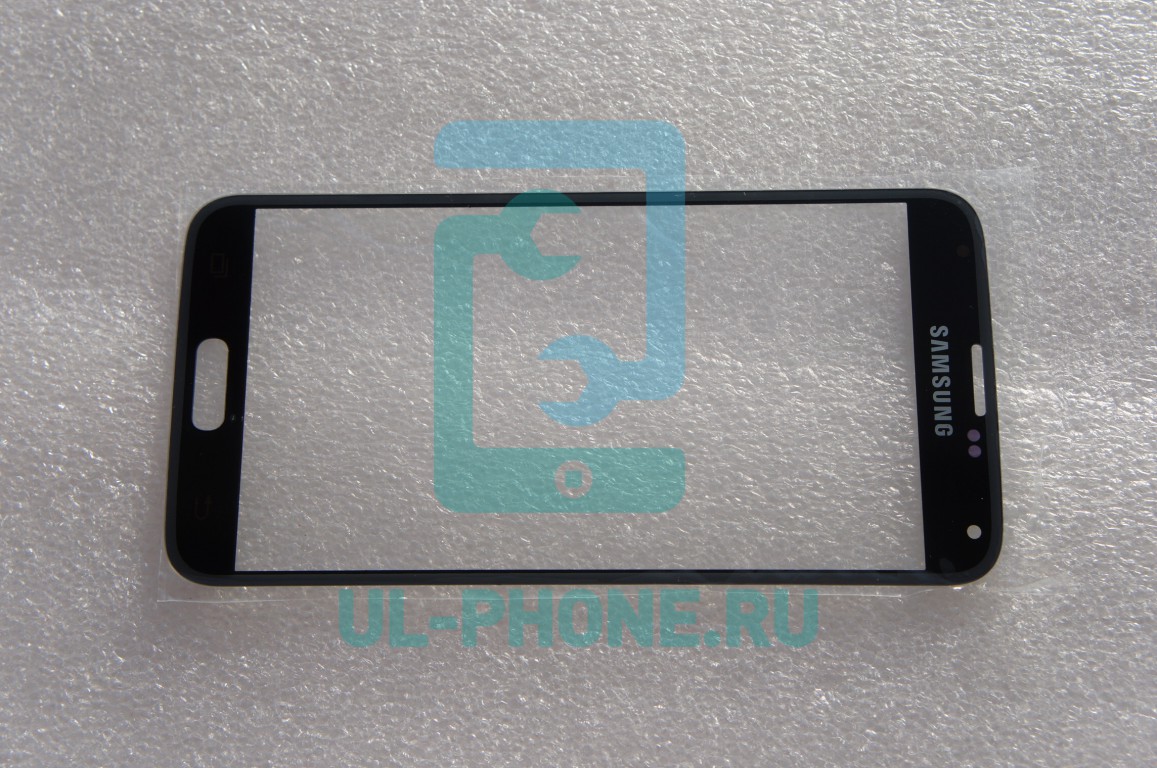 Стекло для Samsung Galaxy S5 / G900 / I9600 черный