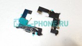 Шлейф для iPhone 5S + разъем зарядки + разъем гарнитуры (ориг) (черный)