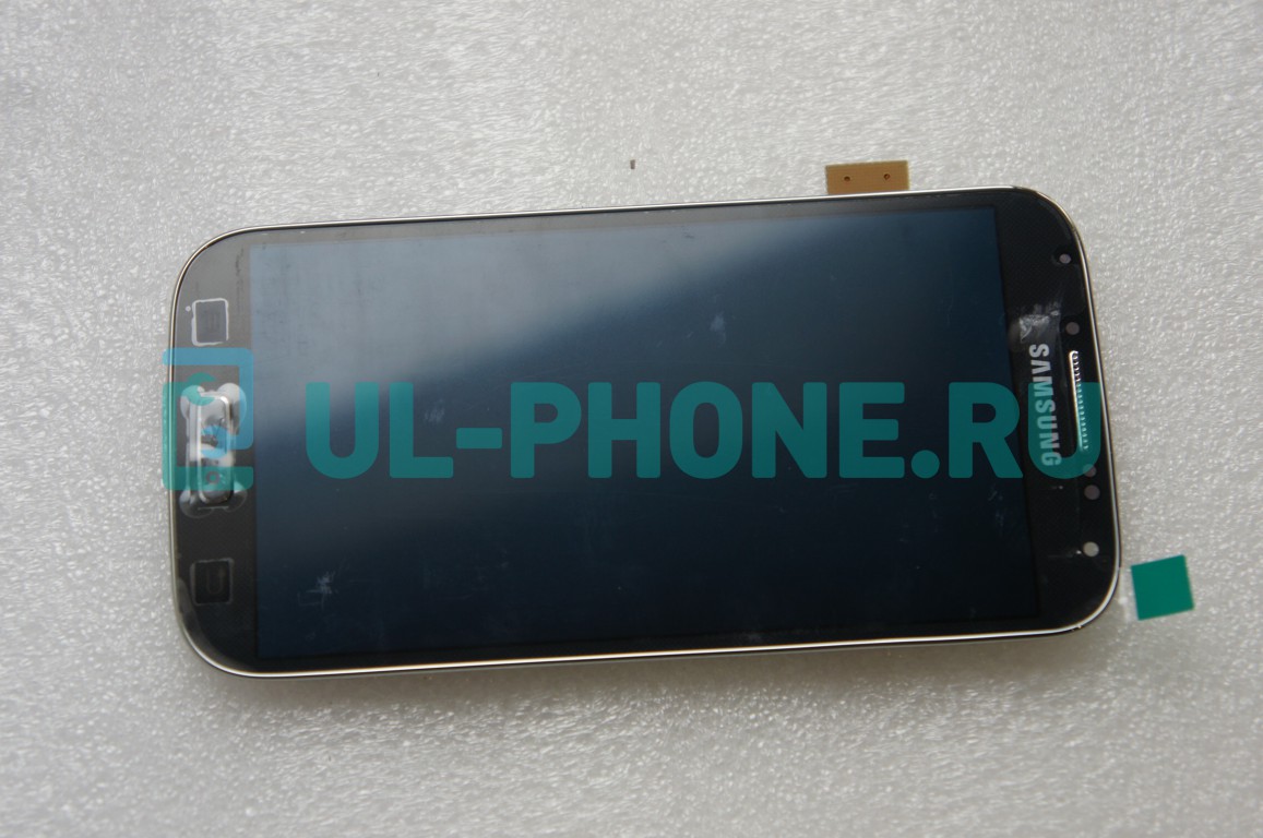 Дисплей + тачскрин для Samsung GT-I9505 Galaxy S4 (оригинал) синий в рамке