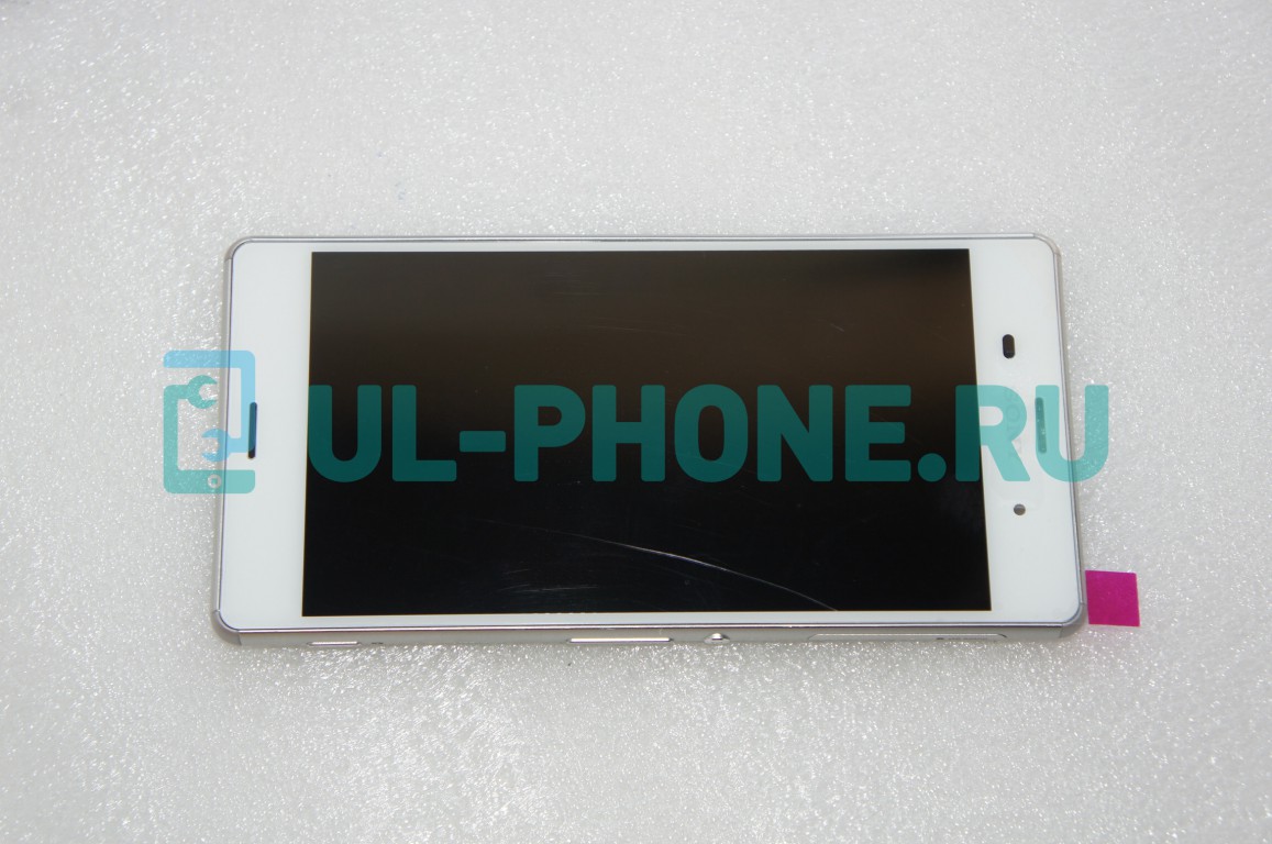 Дисплей + тачскрин для Sony Xperia Z3 (D6603) в рамке оригинал белый