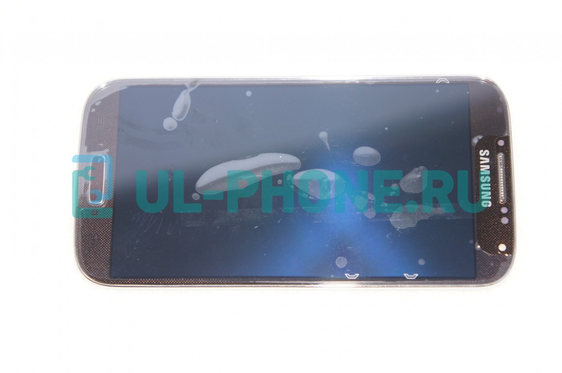 Дисплей + тачскрин для Samsung GT-I9500 Galaxy S4 в рамке коричневый